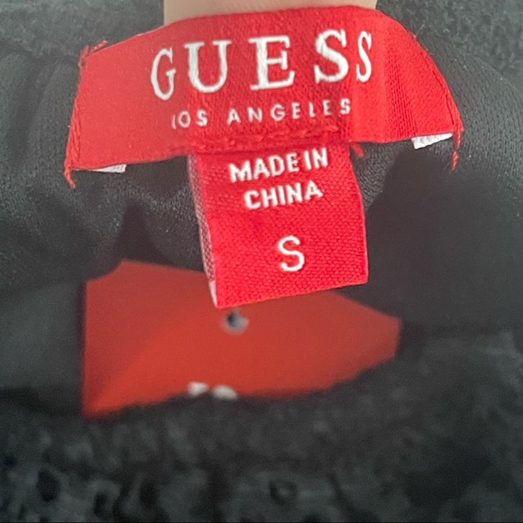 COPY - Guess crop top Keziah Lace Pom Top JET BLACK - Picture 4 of 8